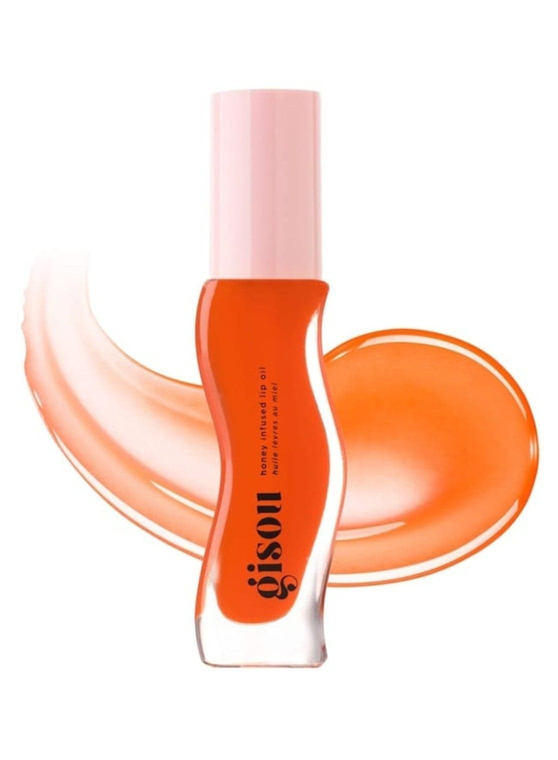 GISOU Honey Infused Lip Oil Mango Passion Punch | Hydrating Sheer Hot Coral Gloss - 8ml