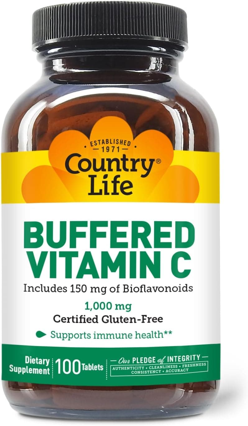 Buffered Vitamin C 1000mg Tablets for Immune Support