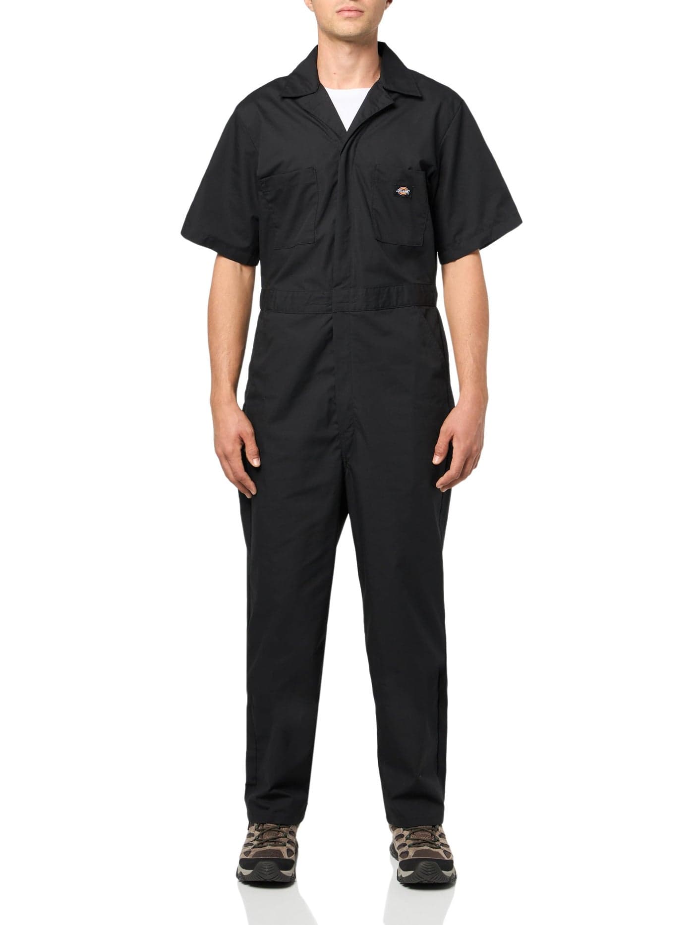 Dickies Men's Short Sleeve Coverall, Black, Small Short