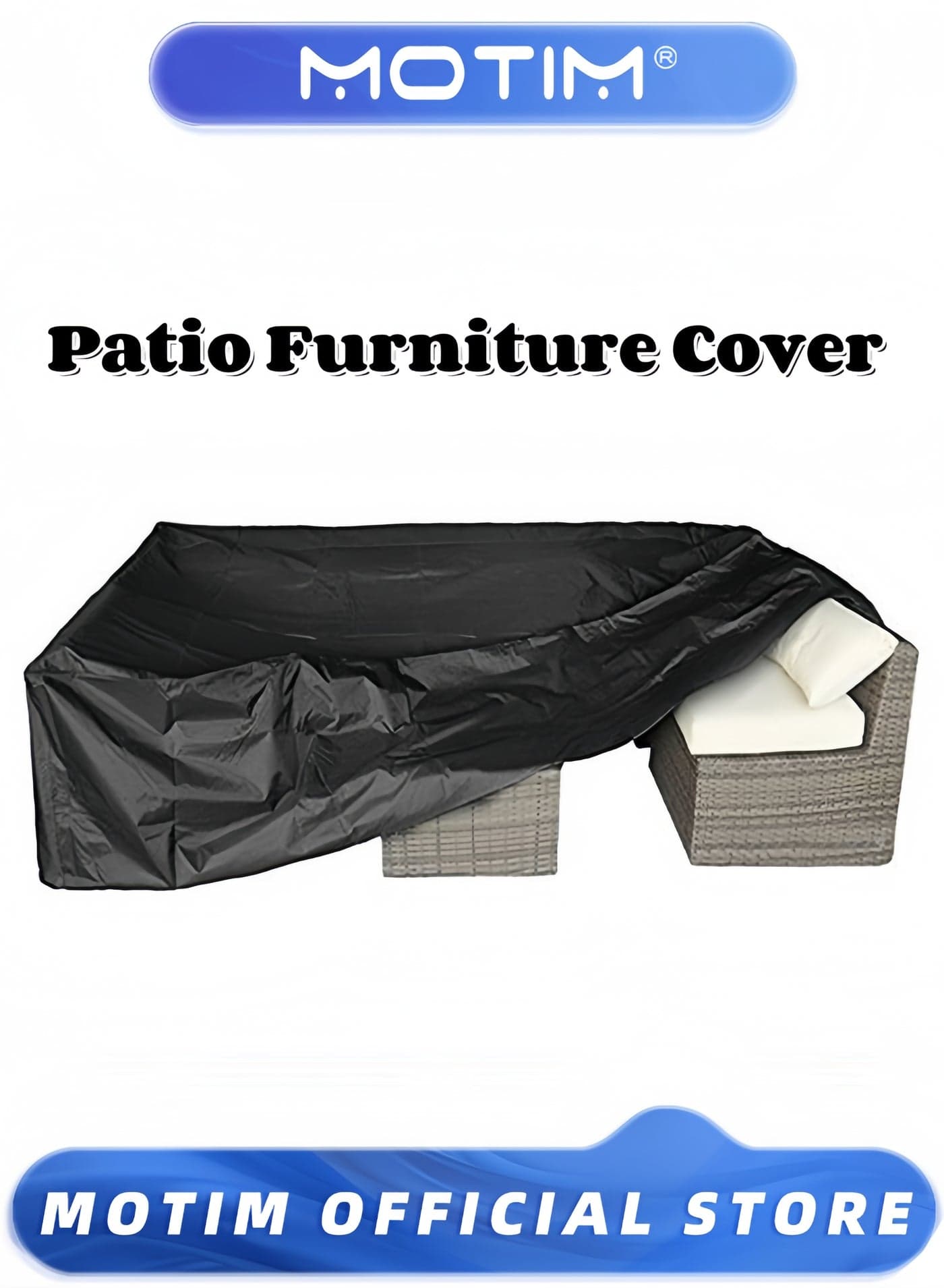 Patio Furniture Cover Waterproof Garden Furniture Set Covers Rectangular Outdoor Table and Chair Set Covers Heavy Duty Oxford Fabric Furniture Covers Dust Proof (315 * 160 * 74CM)