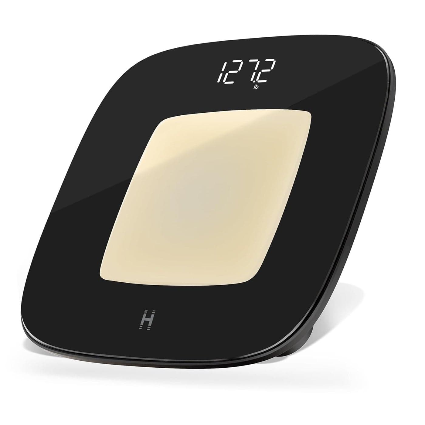 Homedics Digital Bathroom Scale MotionSensing Ambient Center Illumination Sleek Tempered Glass HighPrecision Weight Measurement Up to 400 lbs Sustainable Design Black