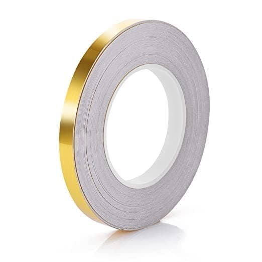 SEVIA Decoration Tape Tile Sticker Waterproof Gap Sealing Tape Strip For Kitchen Bathroom Living Room Bedroom Dcor Tape For Detailing Accent Wall Graphic Arts Car 1cm X 50 Meter Gold