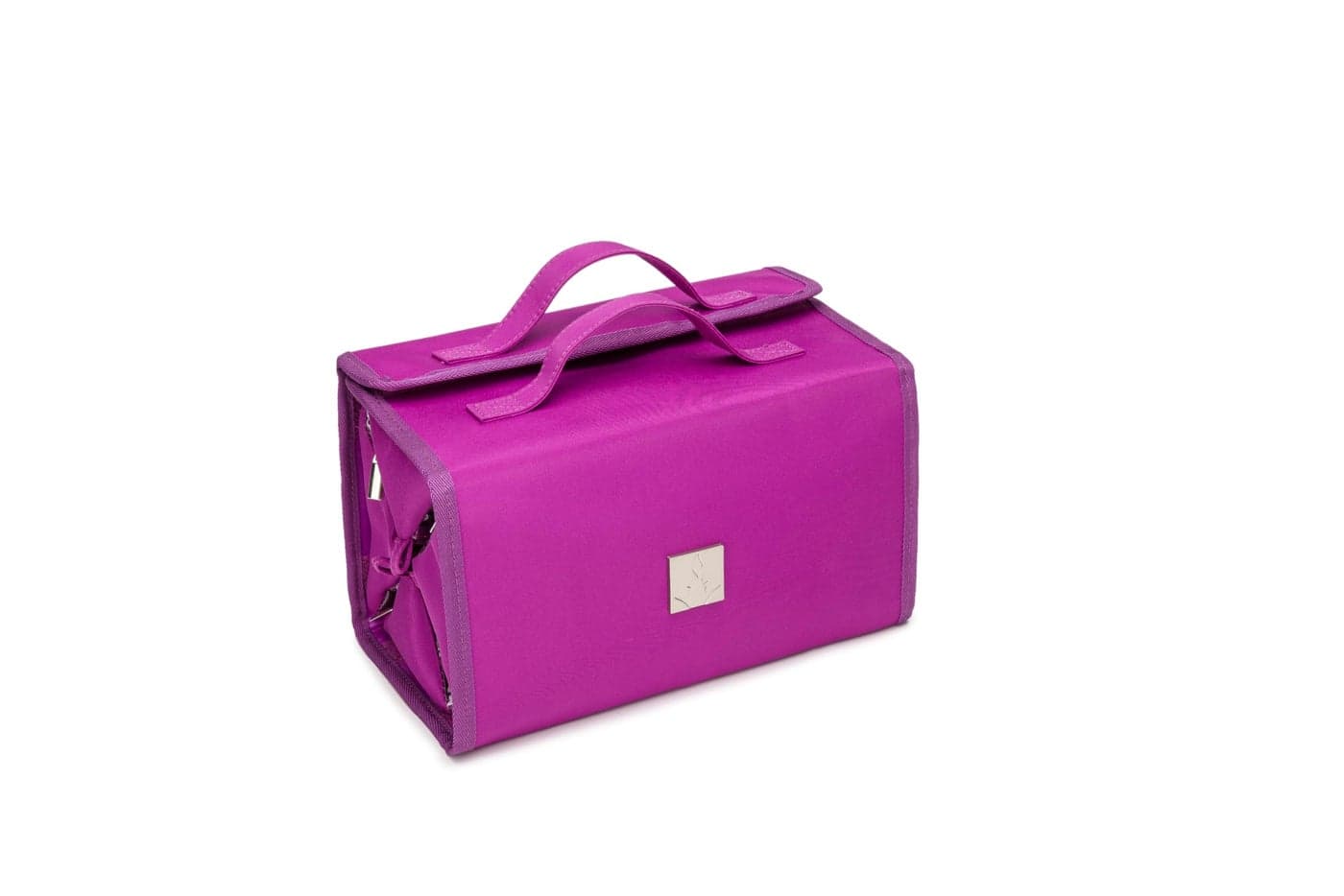 ROYALFAIR Roll Up Makeup Bag Travel Toiletry Bag for Women with 4 Clear TSA Approved Pouches Hanging Travel Organizer Folding Cosmetic Bag for Men and Women Purple