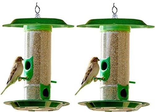 Amijivdaya Medium Bird Feeder with Hut Pack of 2