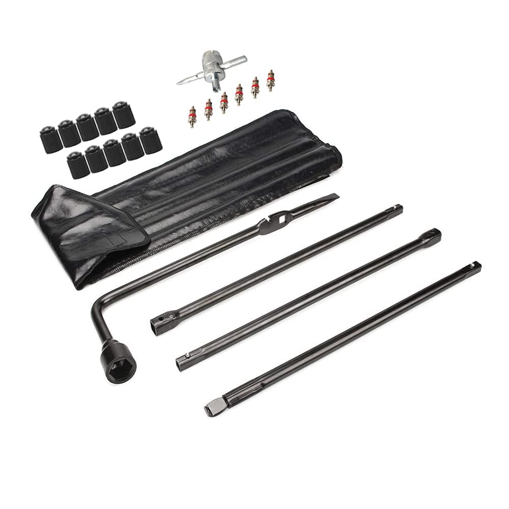DrRoc Spare Tire Tool Kit with Spare Tire Jack Handle and Lug Wrench Spare Tire Kit Compatible with Chevy Silverado Tahoe Avalanche Suburban GMC Sierra Yukon 19992019 Cadillac Escalade 20022018