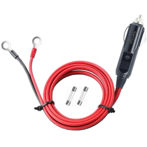 Carviya Cigarette Lighter Male Plug Adapter Inverter Cable Power Supply Cord 12V24V 3FT 16AWG with LED Light for Car InverterAir Pump Electric Cup DIY