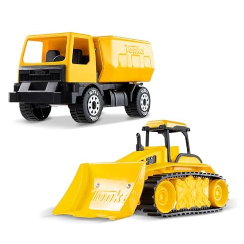 Tonka Steel Classics Giga Series Dump Truck Bulldozer 2Pack