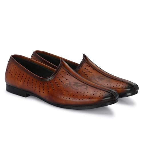 Cool Vintage Rajasthani Jutis for Men Mojaris for Men Nagra for Men Tan