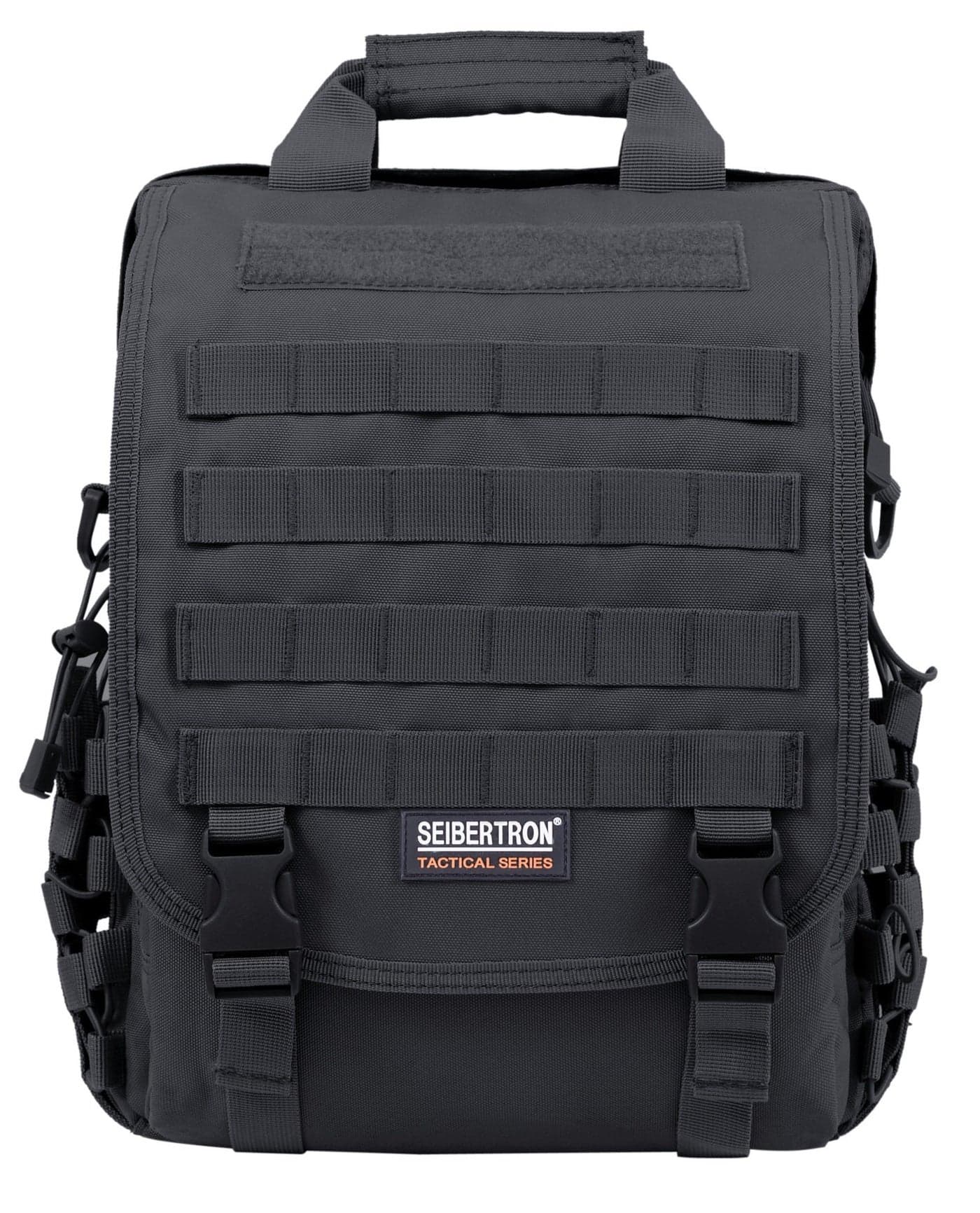 Seibertron Waterproof Molle Tactical 14"(inch) Laptop Sling BAG Backpack Black
