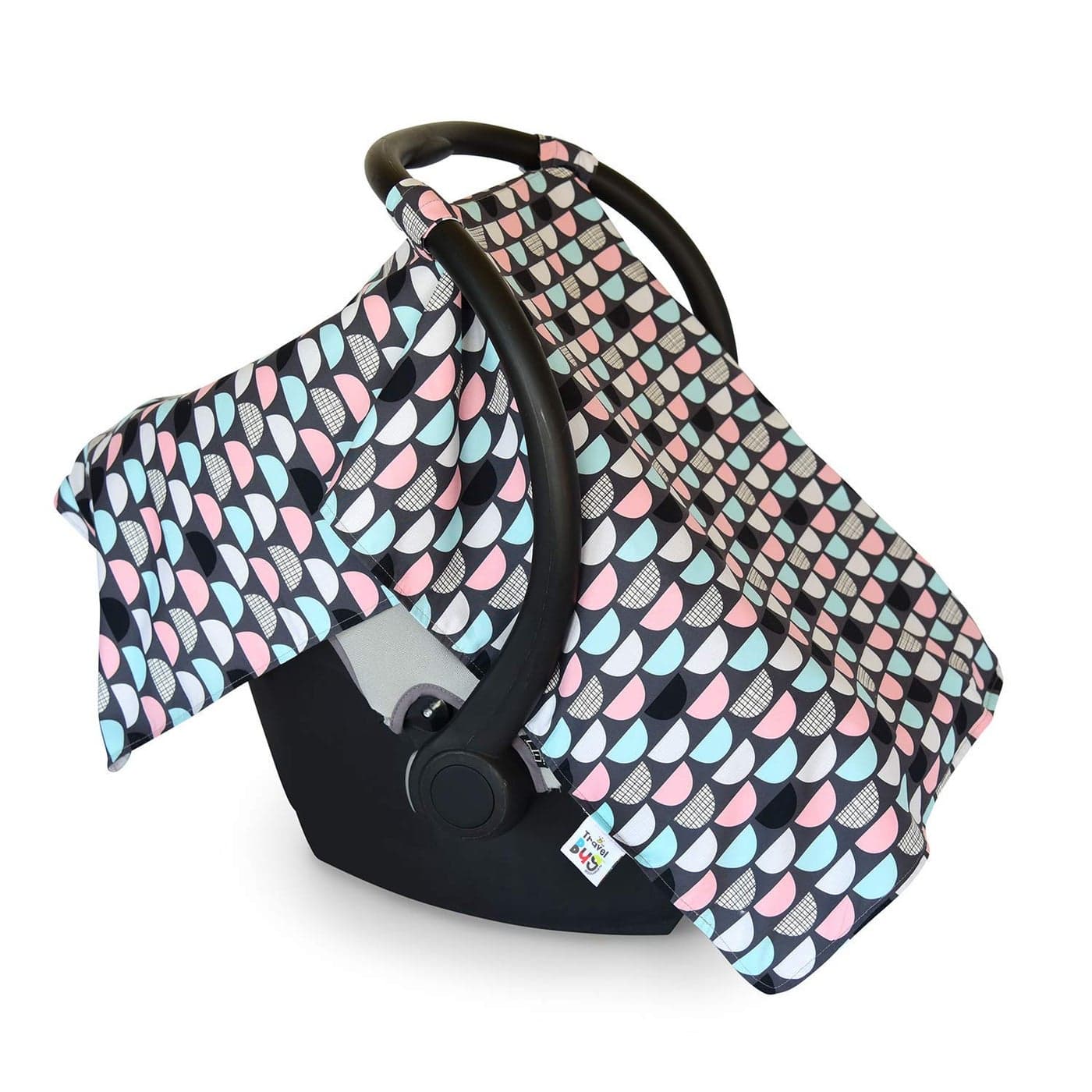 Travel Bug Full Coverage Car Seat Cover Baby Canopy Cover UPF 50