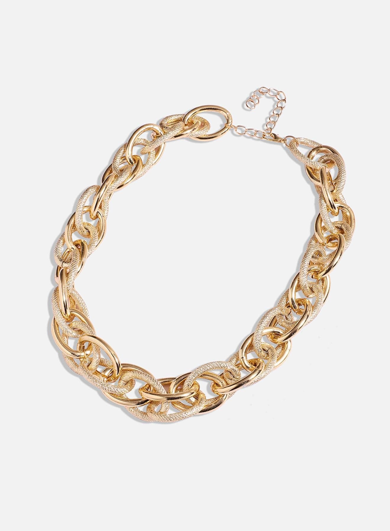 Textured Chain Link Artificial Necklace Jewellery