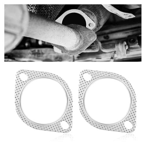 2PCS Car Exhaust Gasket35 2Bolt Exhaust Flange Gasket Car AccessoriesProfessional Exhaust Manifold Gasket Made of High Temp Gasket Material 35 inch