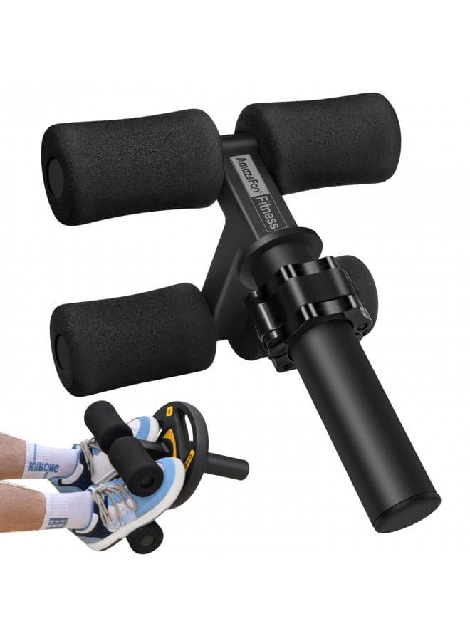 AmazeFan Tib Bar, Tibialis Trainer Leg Workout, Knees Over Toes Tibia Dorsi Calf Machine for Strength Training Calves/Shins/Ankles and Ripping Lower Leg Muscles, Fit 2" Weight Plates and All Shoe Size