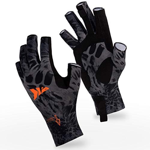 KastKing Sol Armis Sun Gloves UPF50+ Fishing Gloves UV Protection, Sun Protection for Outdoor, Kayaking, Rowing, Blackout Prym1, Large - X-Large