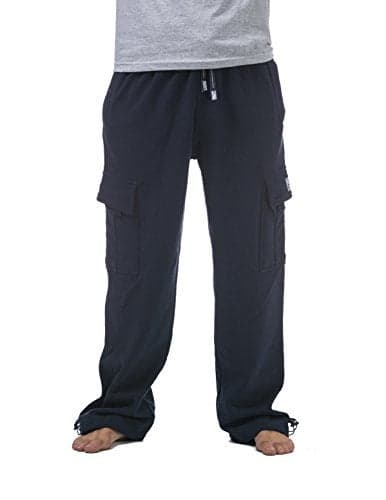 Pro Club Men's Heavyweight Fleece Cargo Pants, Small, Navy