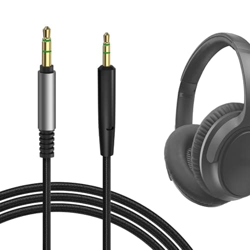 Geekria Apollo Upgrade Cable for Bose QuietComfort QC25, SoundTrue, SoundTrue Around-Ear II/Tangle-Free Premium Headphone Replacement Audio Cord (3.5mm Male to 2.5mm Male, Black 5ft)