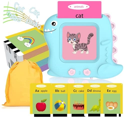 Toddler Toys Talking Flash Cards for 15 Years Old 336 Sight Words Language Learning Toys Autism Sensory Toys for Autistic Children Montessori Toys Educational Birthday Gifts for Toddlers Blue