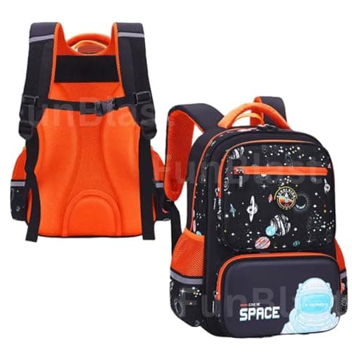 FunBlast School Bags for Boys - Space Bagpack for School Kids, Large Capacity Multipurpose Orthopedic Lightweight School Bags, Travel Bag, Casual Bag (44 X 31 X 19 Cm) (Black)