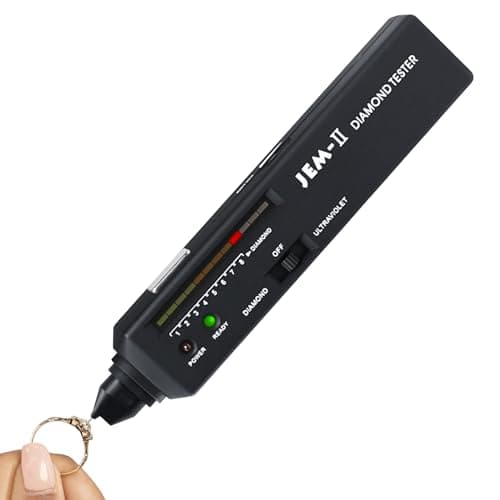 GAIN EXPRESS Diamond Tester Pen, Professional Diamond Moissanite Gemstone Tester with UV Ultraviolet Light & Thermal Sensor, Gem Checker Jewelry Tester Diamond Selector for Novice and Expert