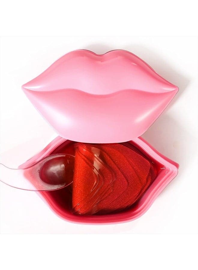 Lip Masks 20 Pcs, Mask for Dry Lip, Sheets, Collagen Skin Care, Crystal Pads Moisturizing, Anti-Wrinkle, Anti-Aging, Firms & Hydrates Lips, Sleep Pink Count (Pack of 1)