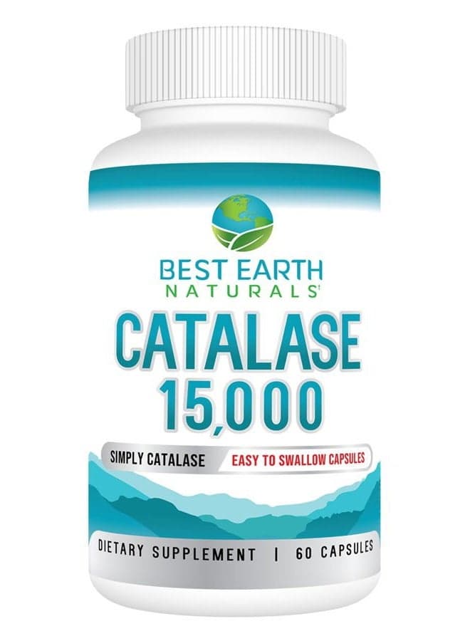 Catalase Supplement 15,000 - Hair Supplements for Strong Hair - 60 Capsules (60-Day Supply)