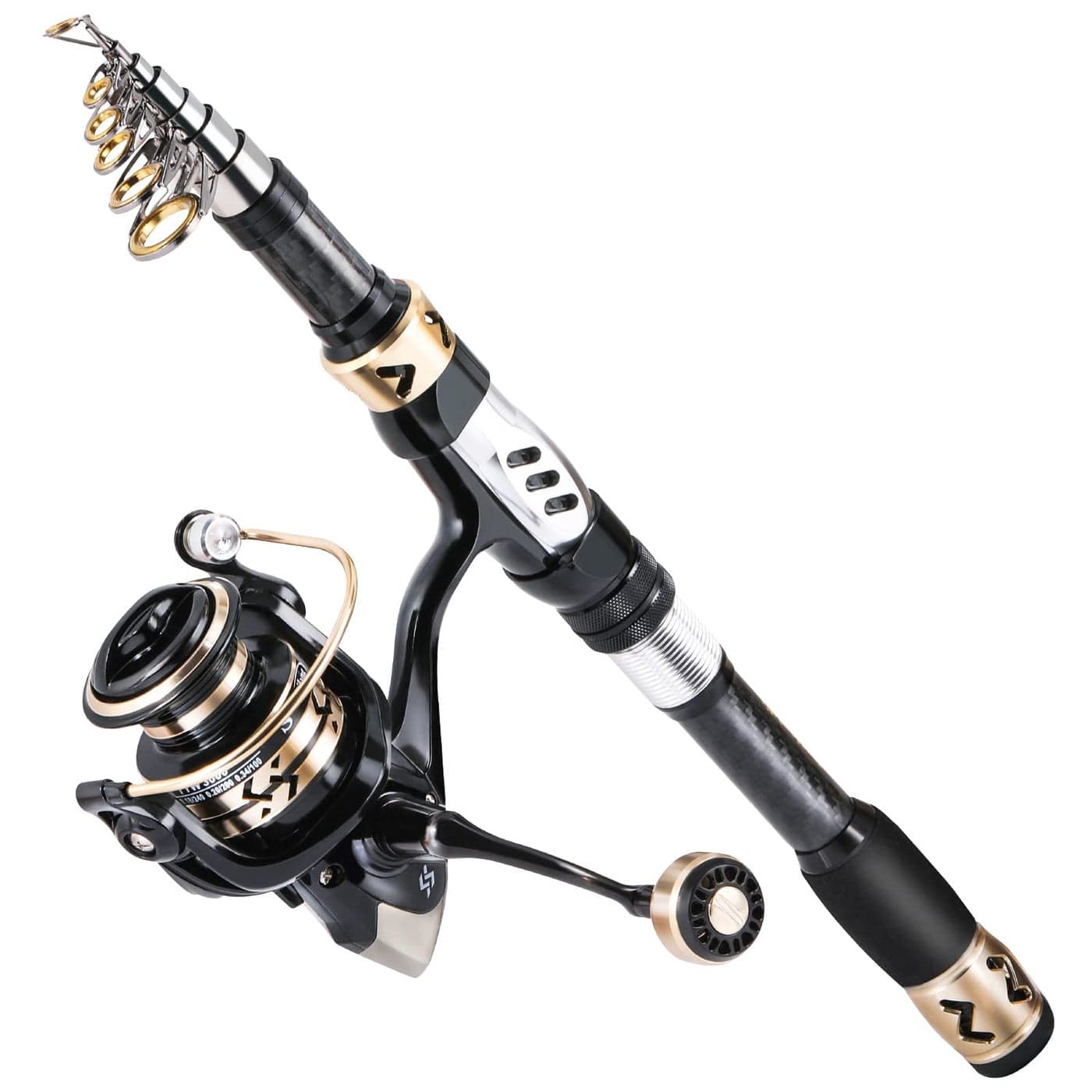 Sougayilang Fishing Pole Kit Telescopic Fishing Rod and Reel Combo with Spinning Reel Fishing Gear Set for Beginner Adults Saltwater Freshwater30M Rod with 4000 Reel