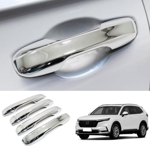 JIEOSDIN Car Accessories Exterior Door Handle Cover Trim Without Smart Holes Compatible with Honda CRV CRV 2023 2024 2025 2026 Chrome 4PCS ABS