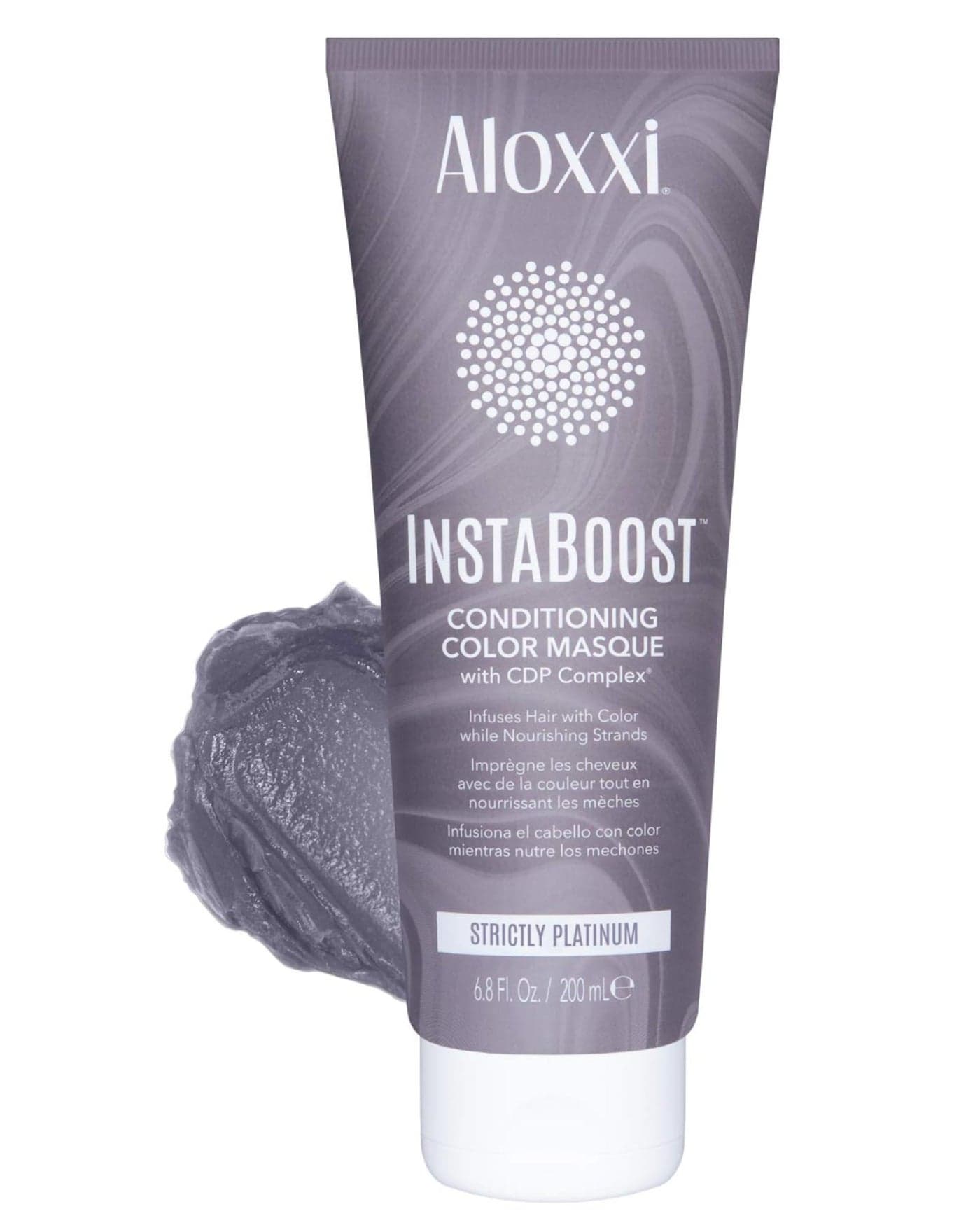 ALOXXI InstaBoost PLATIUM Color Depositing Conditioner Mask Instant Temporary Hair Color Dye Hair Color Masque for Deep Conditioning Strictly Platinum 68 Fl Oz