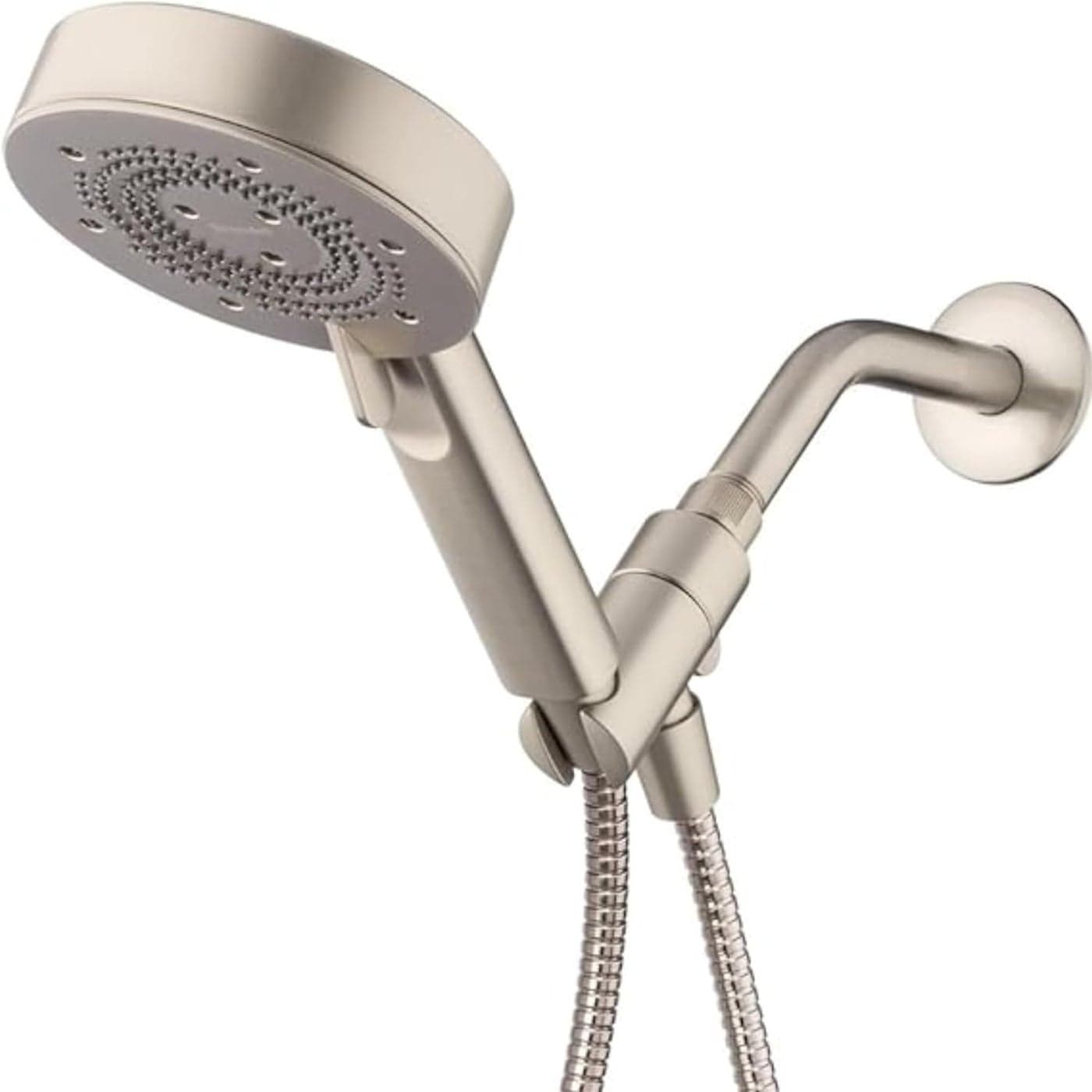 Brondell Nebia Yuba HandHeld Shower Head 60 Stainless Steel Hose 5 Setting Precision Nozzle Brushed Nickel