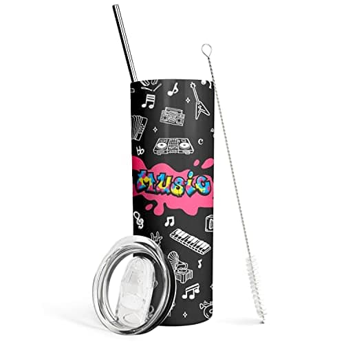 Music Note Tumbler-Music Gifts for Women-Music Themed Gifts for Musicians,Music Gifts for Music Lovers,Music Teacher Gifts Women-Music Notes-Music Tumbler-Musical Music Coffee Mug,Music Teacher Mug