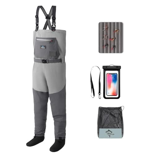Trudave Fishing Waders Waterproof Chest Waders for Men Women Lightweight Fly Fishing Stockingfoot Waders for Hunting