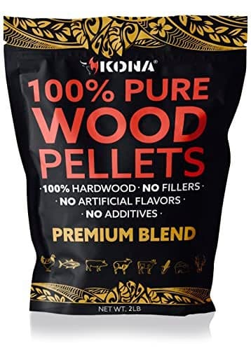 Kona Premium Blend Smoker Pellets Intended for Ninja Woodfire Outdoor Grill 2 lb Resealable Bag
