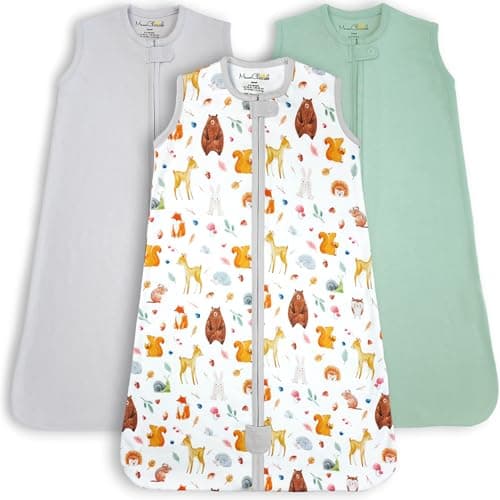 Mama Cheetah Baby Sleep Sack 0.5 TOG, Organic Cotton Baby Wearable Blanket with Two-Way Zipper, Swaddle Transition Baby Sleeping Bag for Newborn Infant Toddler Boy Girl, 12-18 Months