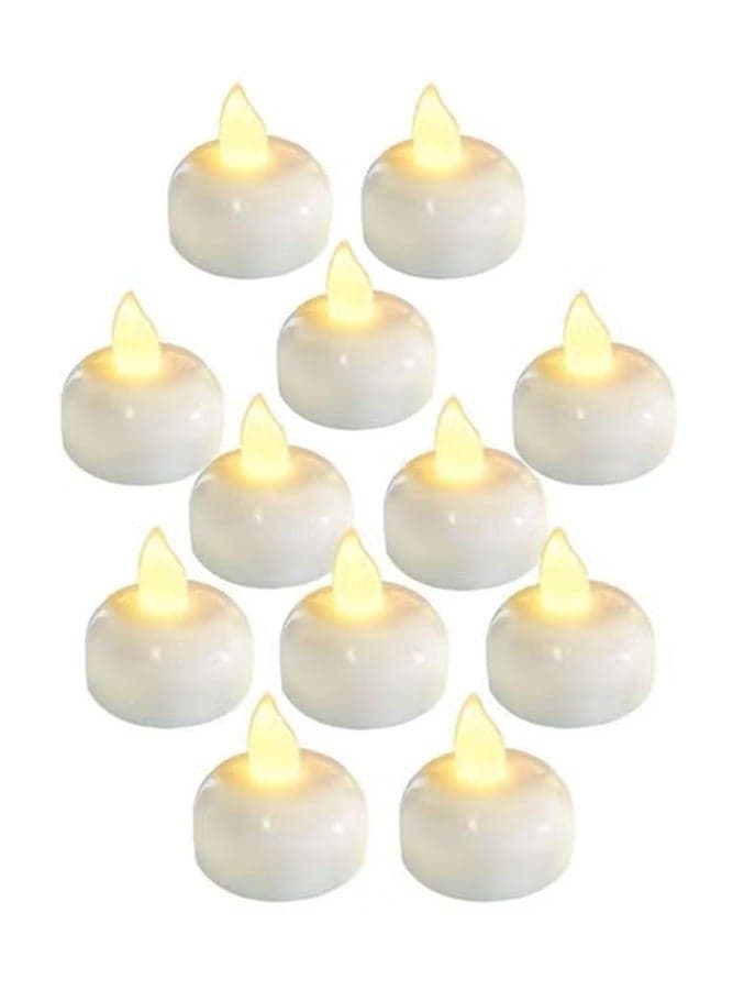 12-Piece LED Water Sensor Floating Candles – Electric Flameless Lights for Festive & Home Decor