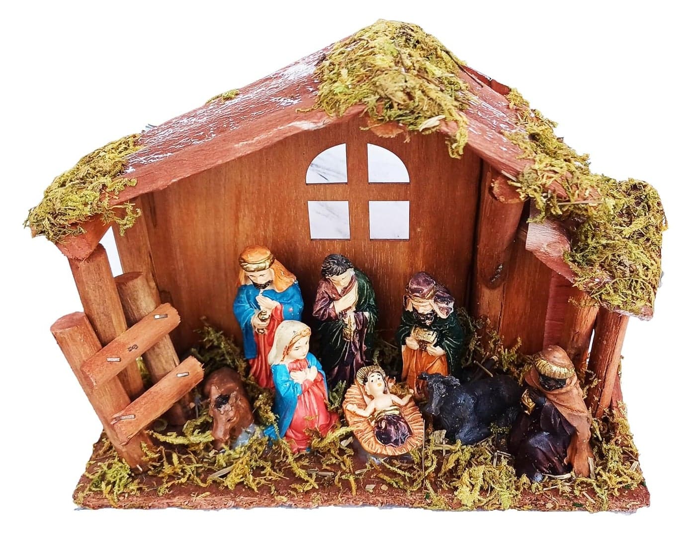Forty Wings Christmas Decorations Items Christmas Crib Nativity Set for Xmas Christmas Decoration Christmas Xmas Party Props Christmas Tree hangings OrnamentsChristmas Accesssories