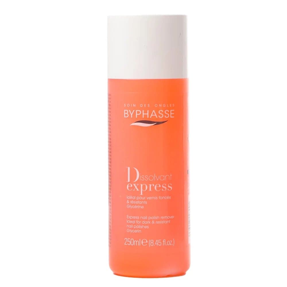 Byphasse Dissolvent Express Nail Polish Remover, Dark and Resistant Nail Polish Remover 250ml