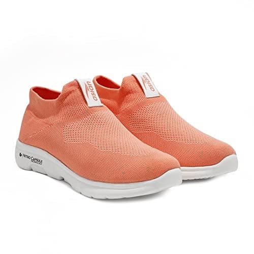 ASIAN Women's Sunshine-01 Casual Sneaker Walkng Slip-On Shoes with Breathable Light Weight with Memory Foam Insole Casual Shoes for Women' & Girl's Peach