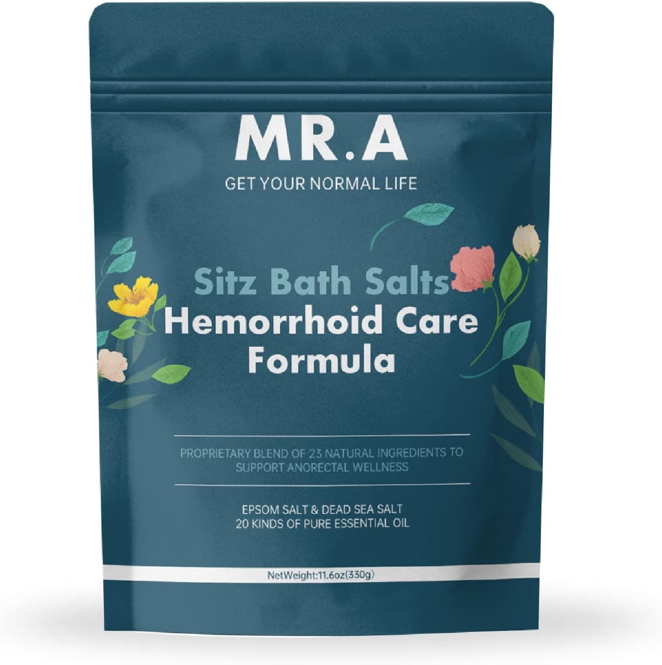 Sitz Bath for HemorrhoidsPremium Grade 23 Ingredients Advanced Hemorrhoid Treatment Formula Epsom Salt Dead Sea Salt Essential Oils Sitz Bath Salts for Hemorrhoids Toilet Seat Bathtug 116 oz