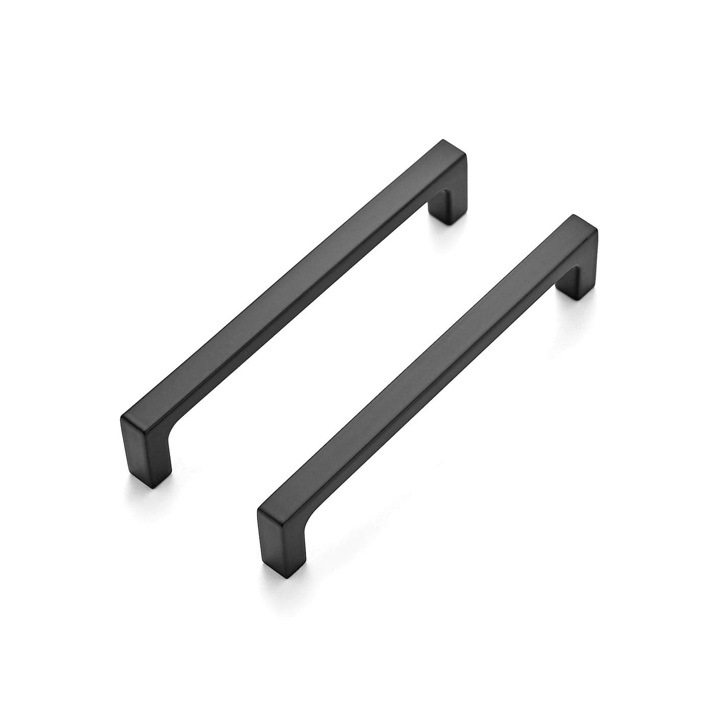 Ravinte 45 Pack Solid 5 Inch Square Cabinet Handles Matte Black Drawer Pulls Kitchen Hardware Flat Black Handles