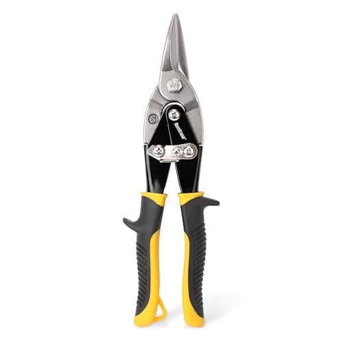 HURRICANE 10 inch Aviation Tin Snips, Straight Cut Metal Cutter Shears for Sheet Metal, Aluminum & DIY Projects