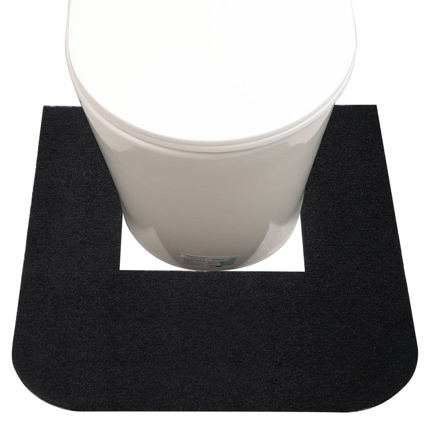 Nuanchu 6 Pieces Commode Mats for Odor Eliminating Urinal Pee Pads Toilet Floor Mat Urine for Bathroom Restroom Floor Black Gray