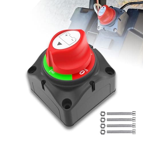 Battery Disconnect Switch 12V Heavy Duty Kill Switch Waterproof Quick Cut Off Switch for Marine Boat rv