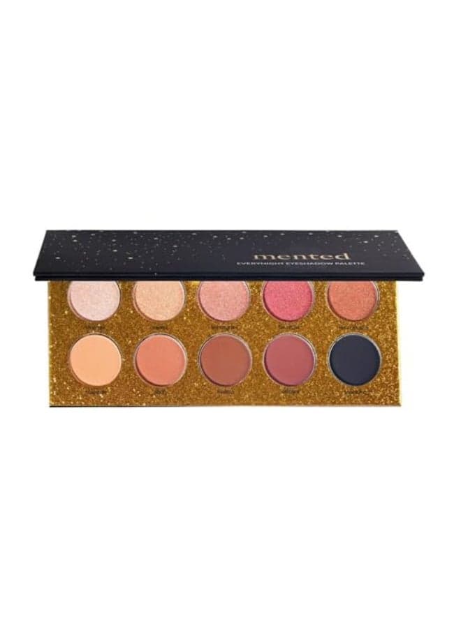 Mented Cosmetics Eyeshadow Palette Nude and Dark Eyeshadows Vegan ParabenFree CrueltyFree Makeup Made in USA Neutral and Dark Glam Eyeshadow 17g063oz 10 Pan Everynight
