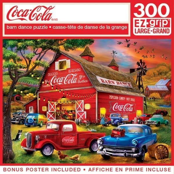 MasterPieces 32259 CocaCola Barn Dance 300Pc Ezgrip Puzzle