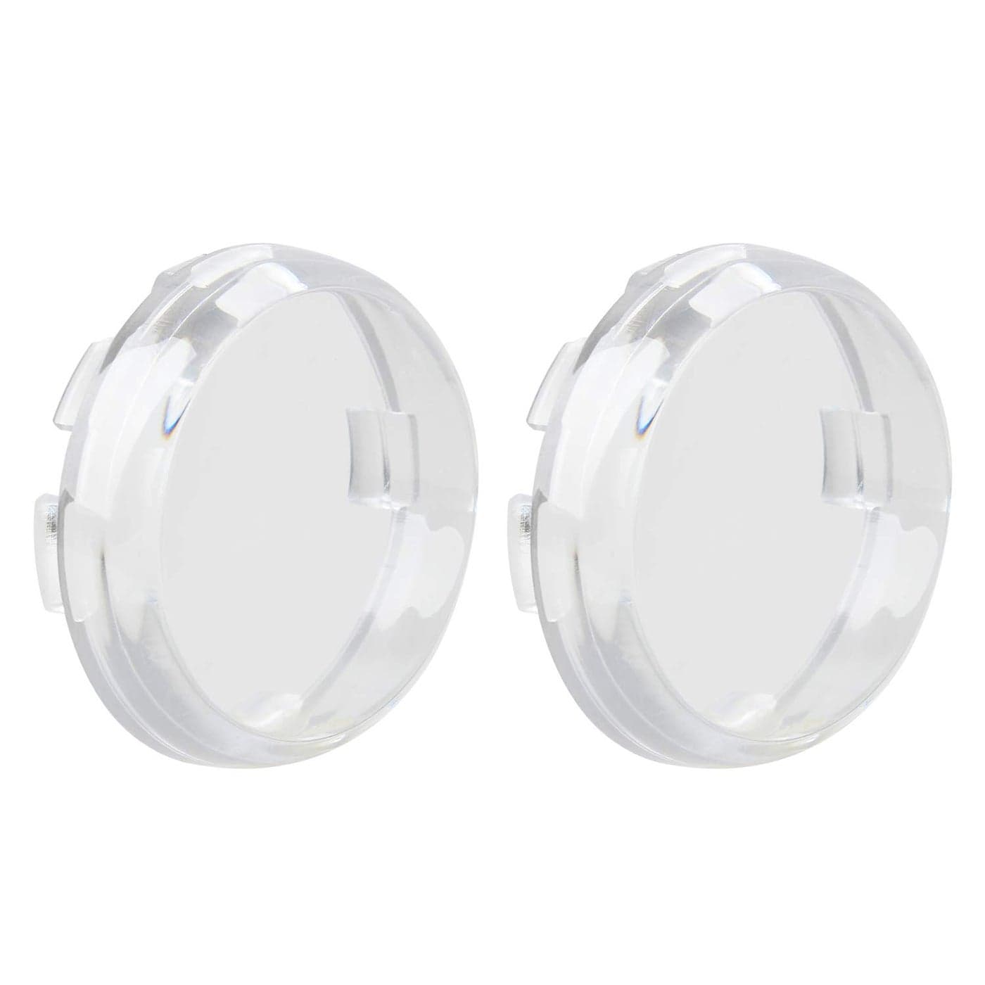 NTHREEAUTO 2 Inch Clear Bullet Turn Signal Lens Cover Compatible with Harley Sportster Dyna Road King Street Glide Softail