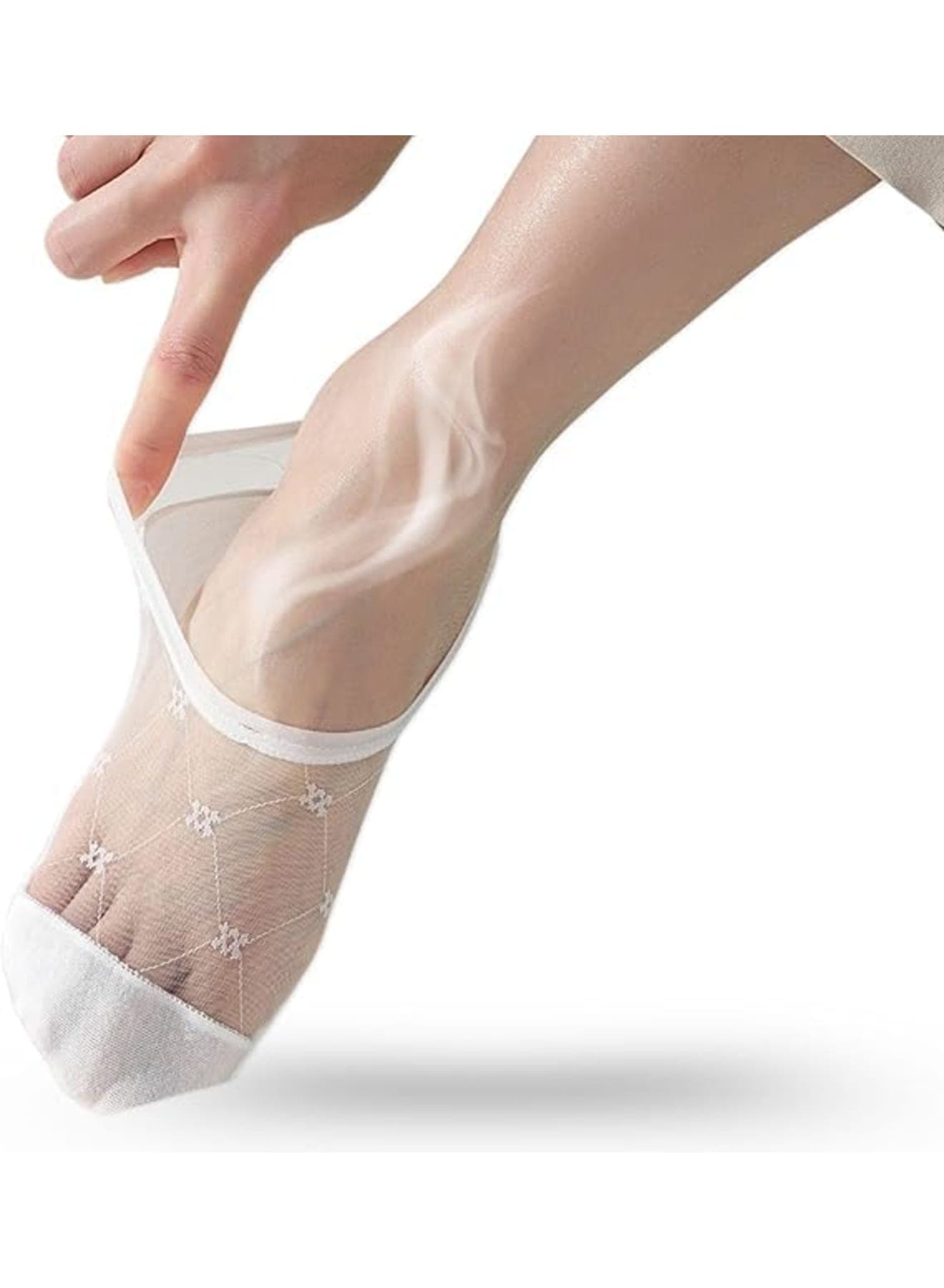 No Show Socks for Women, Seamless Ultra Thin Cotton Liner Socks Lightweight Non Slip Footies for Flats Loafers and Sneakers, Soft Breathable Low Cut Socks for Daily Wear, One Size