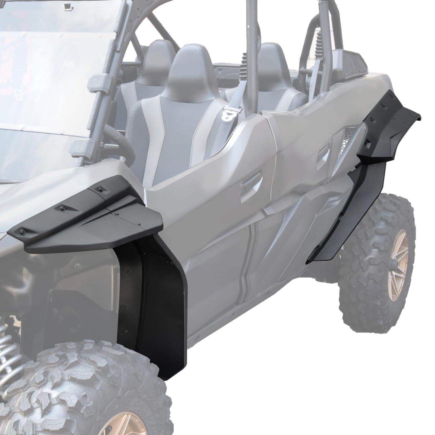 SAUTVS XXL Wider Fender Flares for Kawasaki Teryx KRX4 1000 Front Rear Extended Mud Flaps Mud Guards Extension for Kawasaki Teryx KRX 4 1000 2023 2024 2025 Accessories