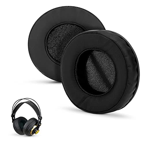 Brainwavz Round Replacement Memory Foam Earpads - Suitable for Many Other Large Over The Ear Headphones - Sennheiser, AKG, HifiMan, ATH, Philips, Fostex, Sony (Black)
