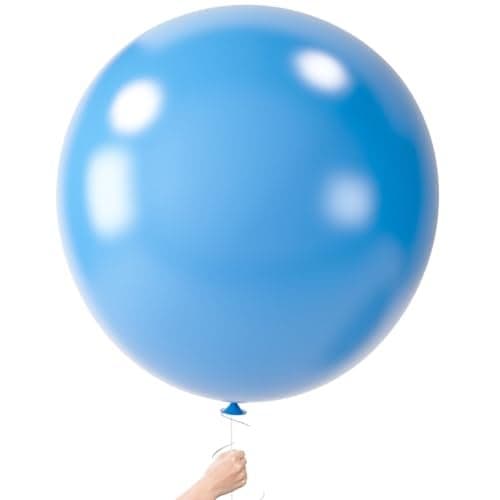 LovesTown 4PCS Large 36inch Light Blue Balloons Light Blue Latex Big Balloons for Birthday Baby Shower Graduation Engagement Anniversary Wedding Party Supplies