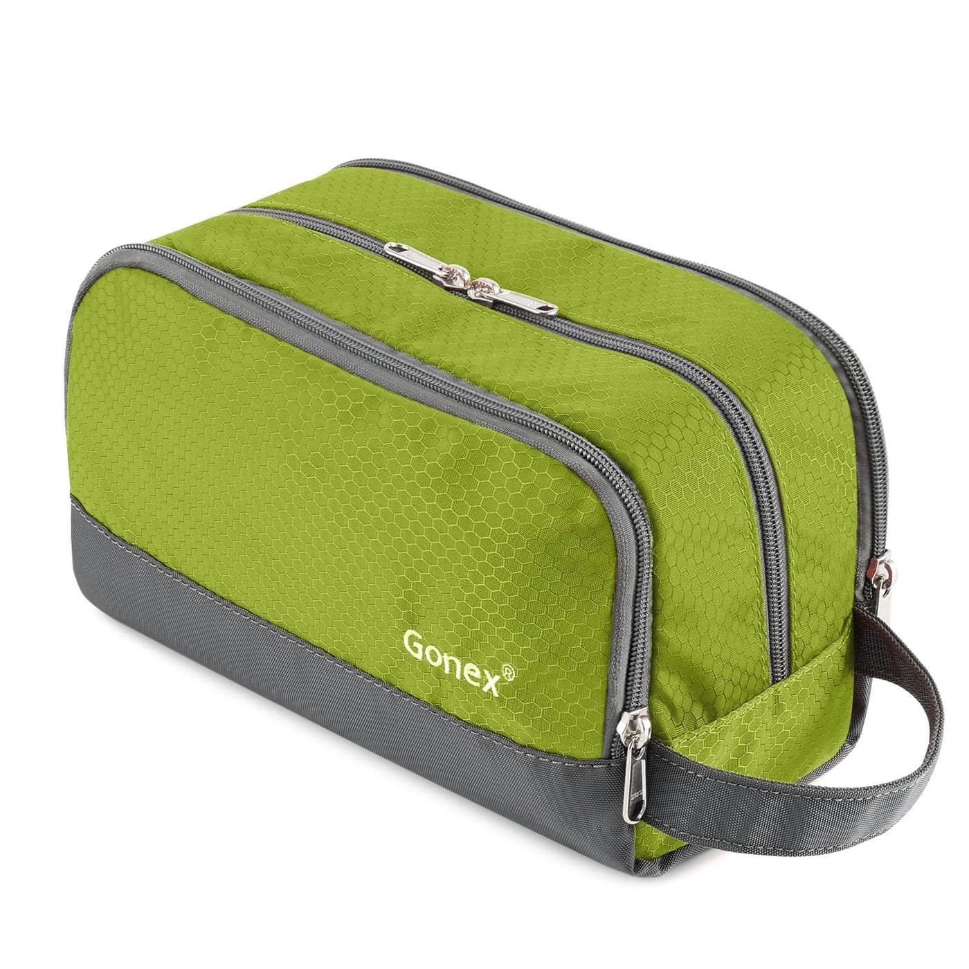 Gonex Travel Toiletry Bag Nylon Dopp Kit Shaving Bag Toiletry Organizer Green